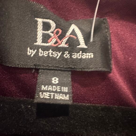 Besty & Adam Women's Eyelash-Lace Flutter-Sleeve Long Dress Size 8 NWT - Picture 10 of 11